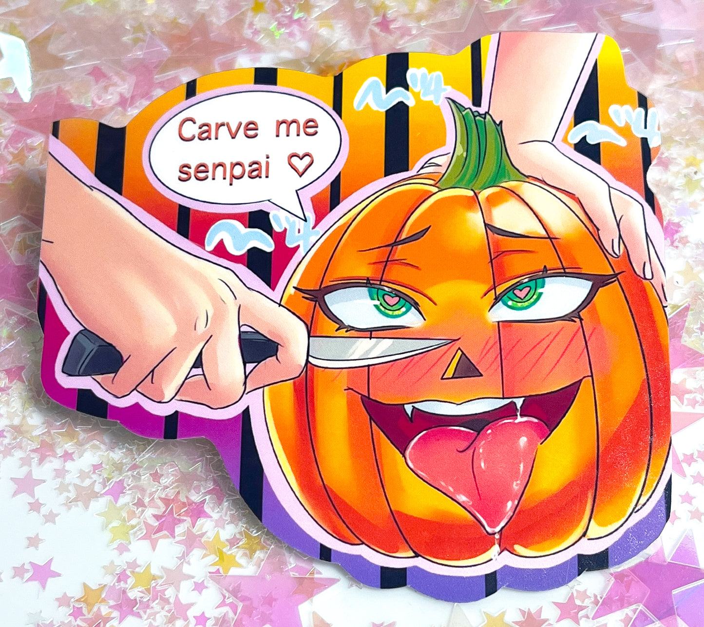 Pumpkin- Chan 4 Inch Stixker