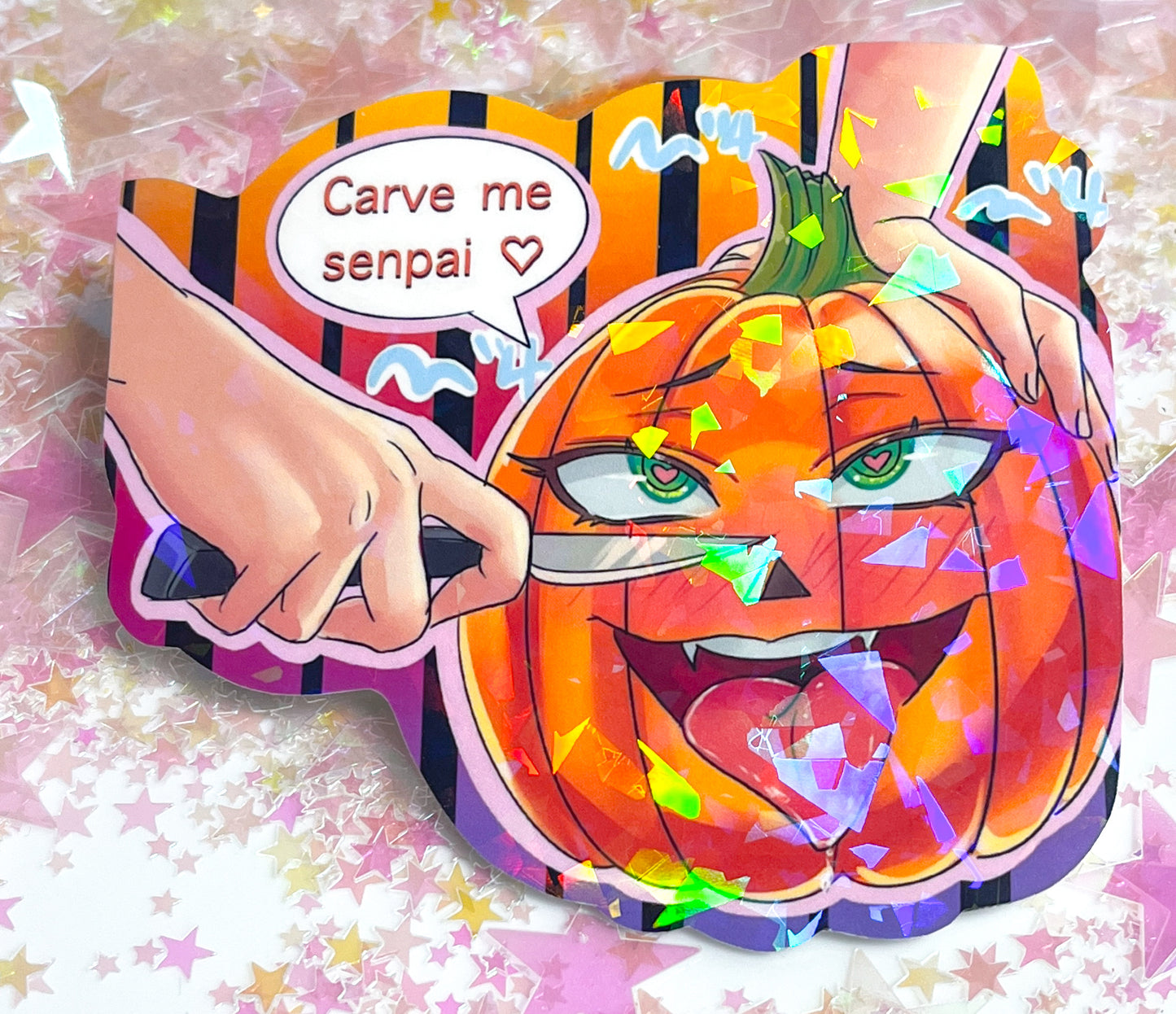 Pumpkin- Chan 4 Inch Stixker