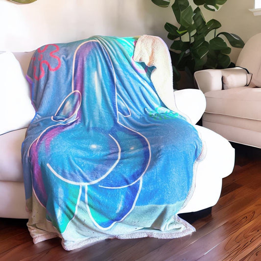 Bubble Bussy Large Luxury Fleece & Sherpa Blanket