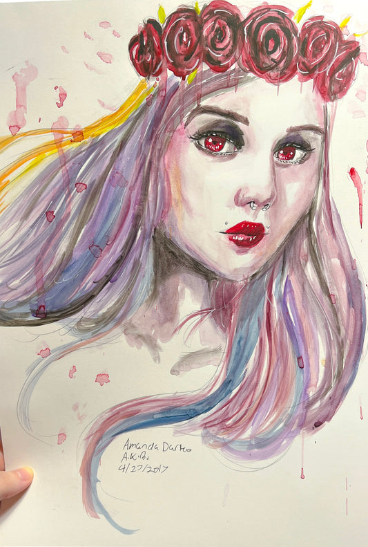 Watercolor Self Visage Portait