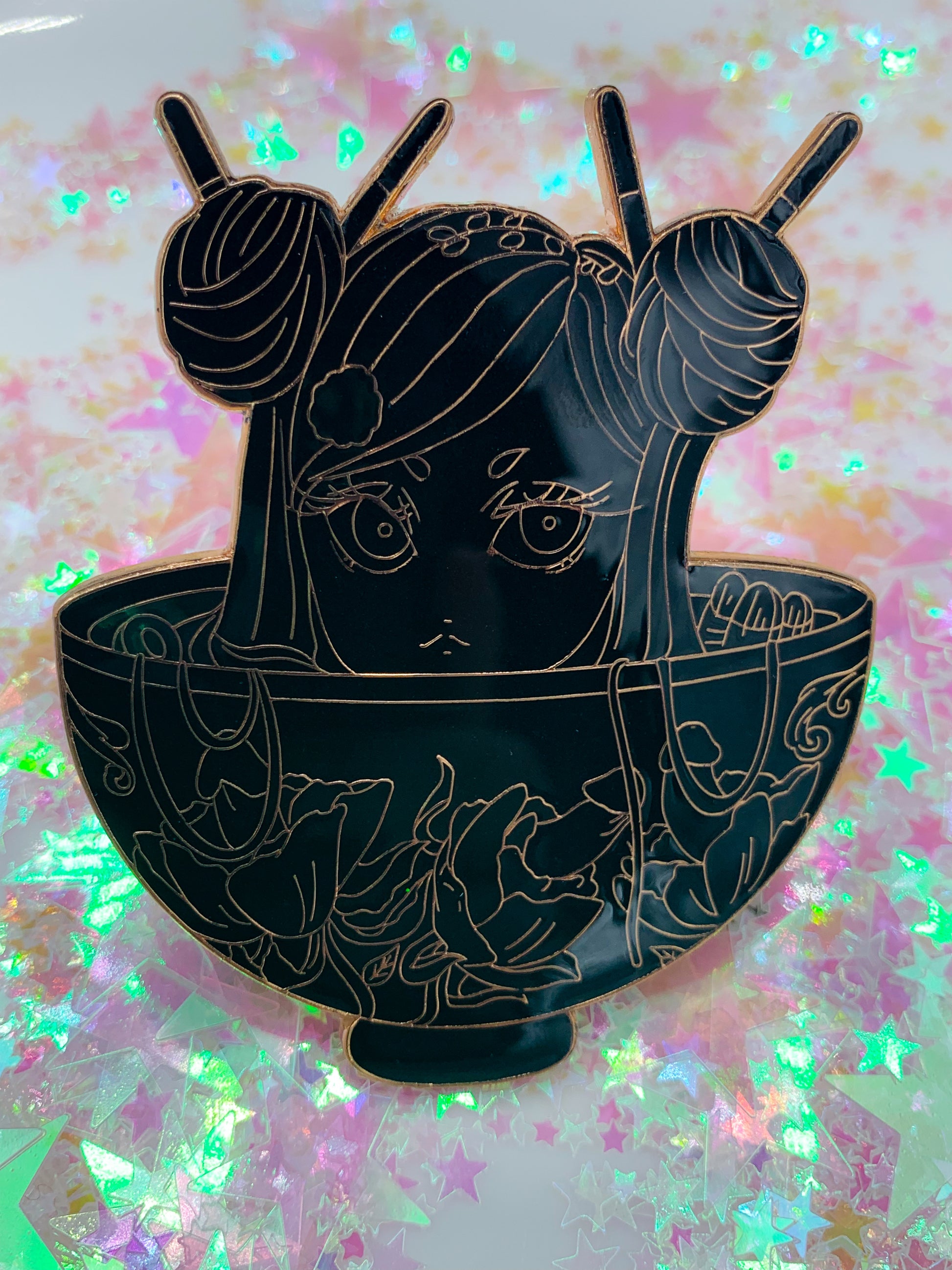 LE Chibi Ramen-Chan Enamel Pin - Amanda Darko Artistry