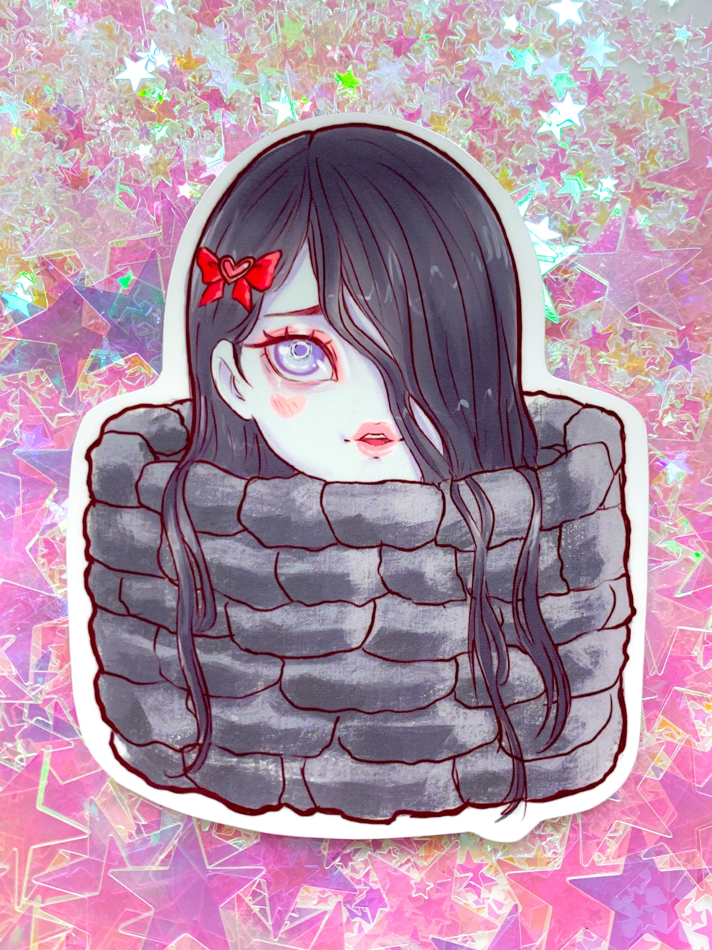 Chibi Sadako 2.0 - 4 Inch Sticker - Amanda Darko Artistry