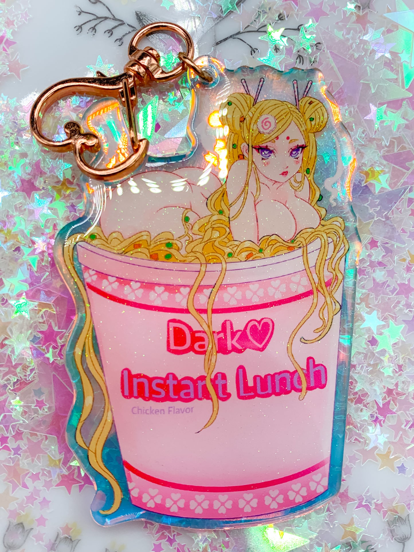 Cup Noodle Ramen-Chan Keychain - Amanda Darko Artistry