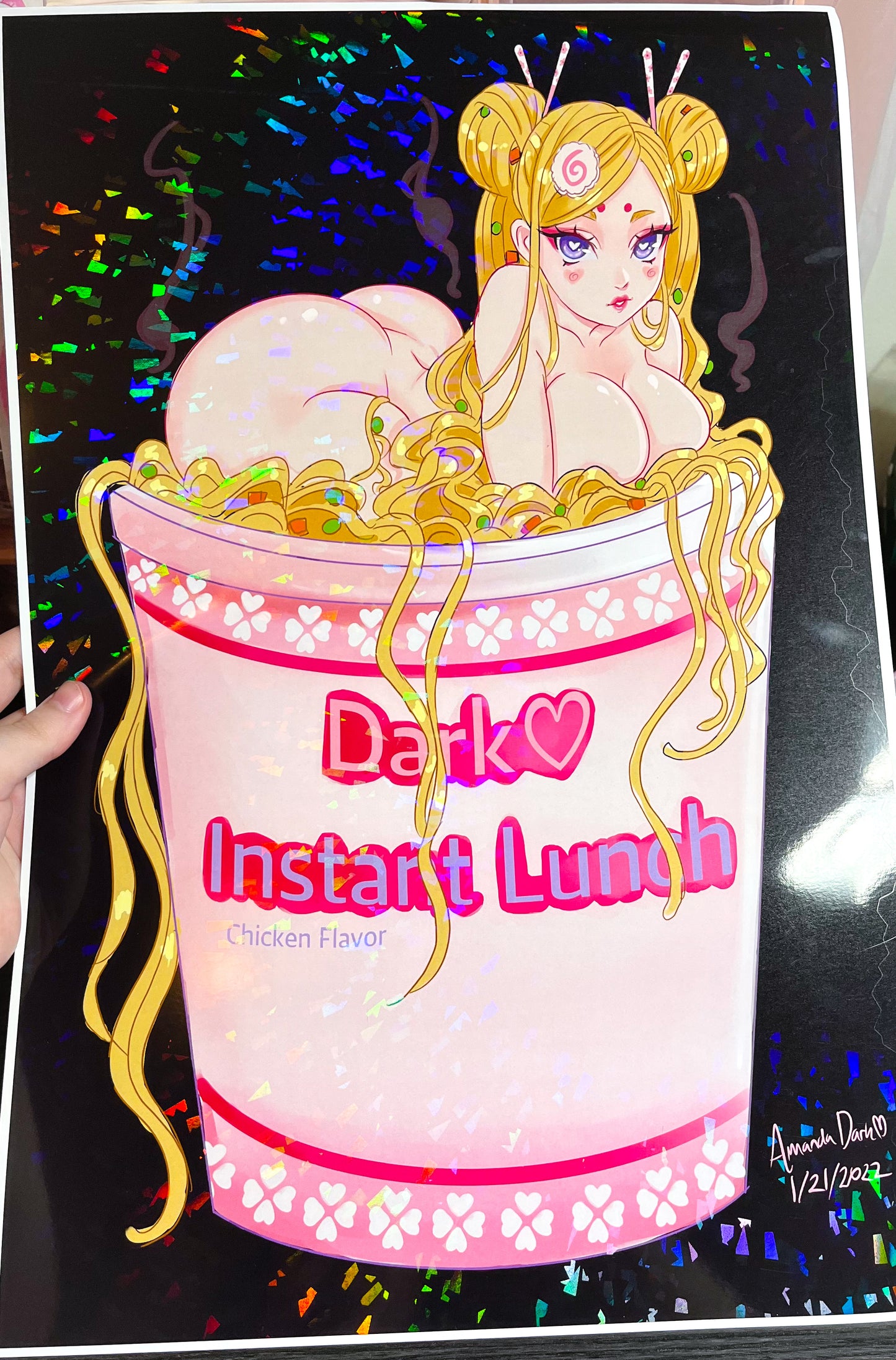 Instant Ramen-Chan 12x18 Print - Amanda Darko Artistry