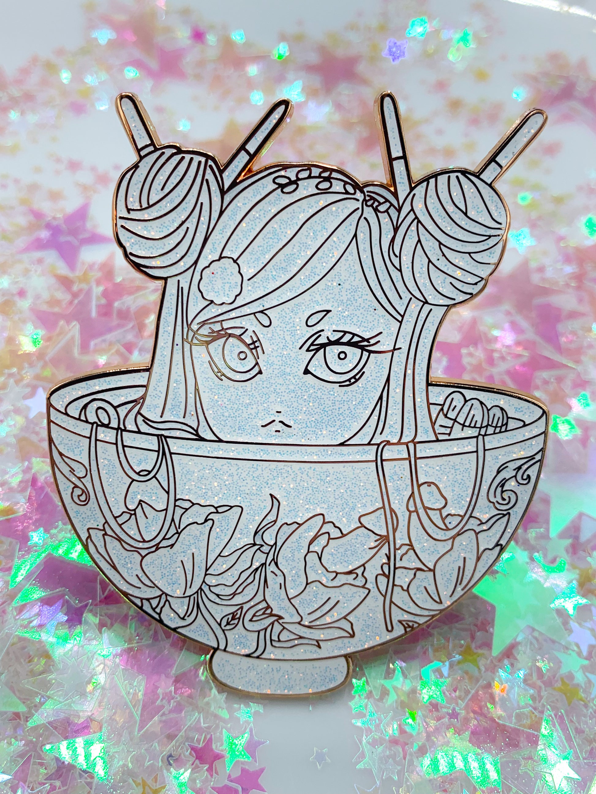 LE Chibi Ramen-Chan Enamel Pin - Amanda Darko Artistry