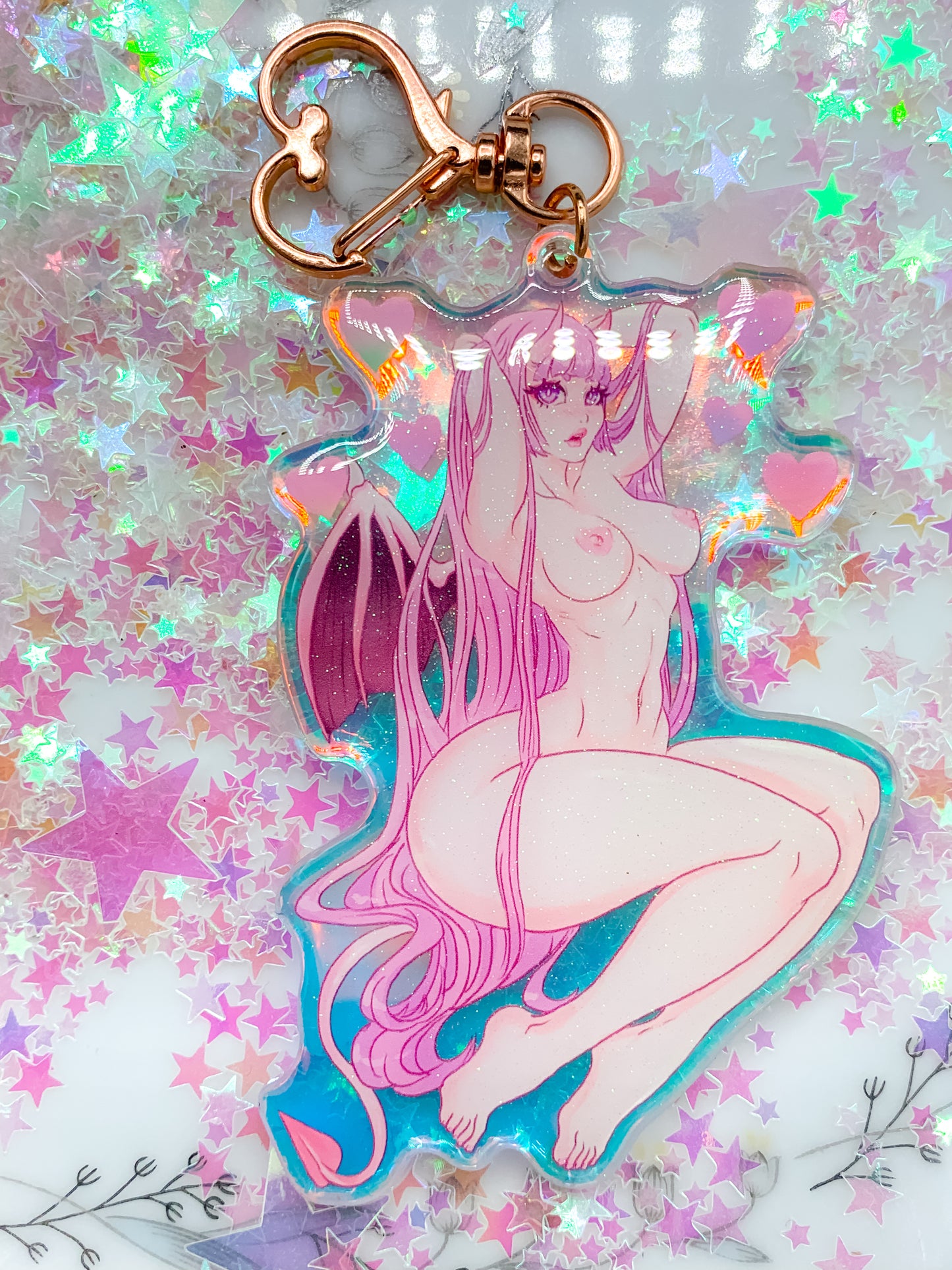 Sayuri Oni Succubus Keychain - Amanda Darko Artistry