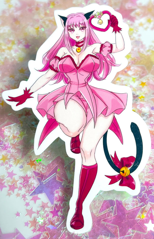 Mew Girl 4 Inch Sticker - Amanda Darko Artistry