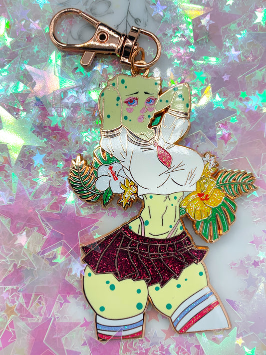 Sponge-Chan Metal Keychain - Amanda Darko Artistry