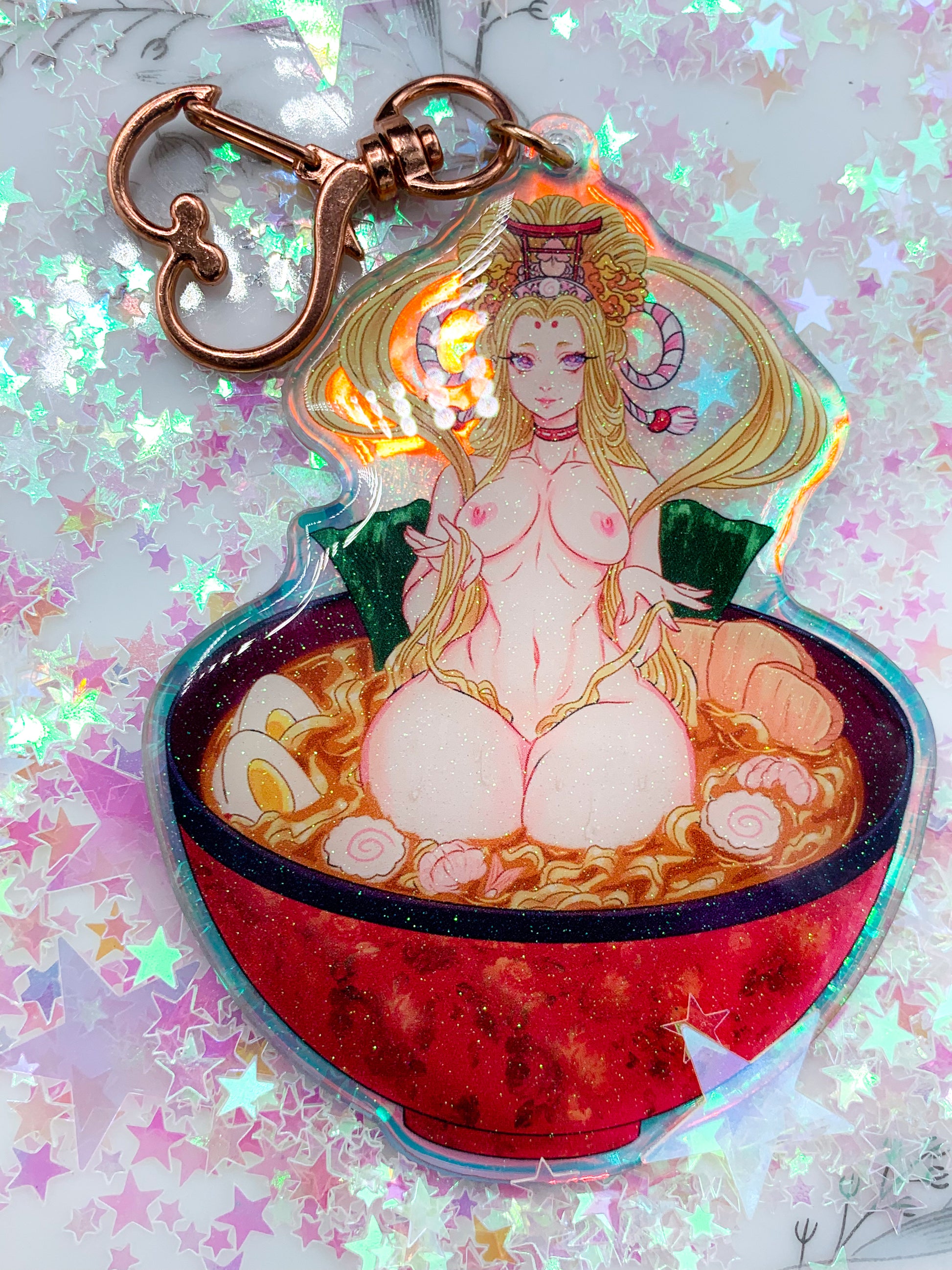 Yamagishika Ramen Goddess Keychains - Amanda Darko Artistry