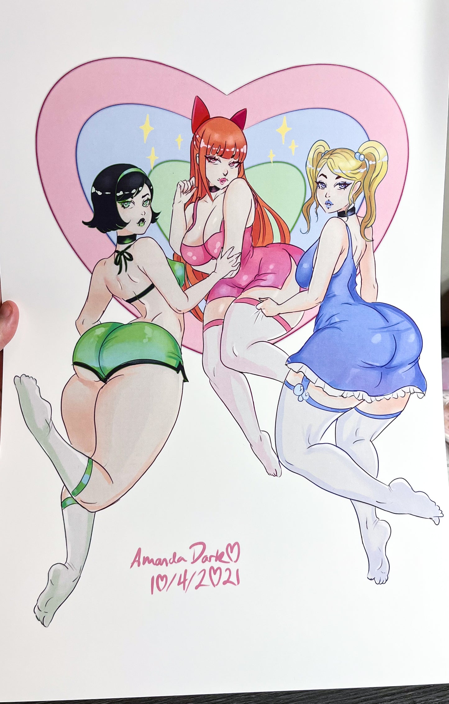 Power Puff Ladies 12x18 Print - Amanda Darko Artistry