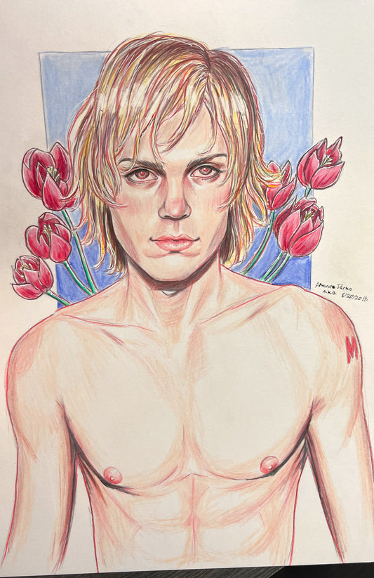 Evan Peters Colored Pencil Drawing